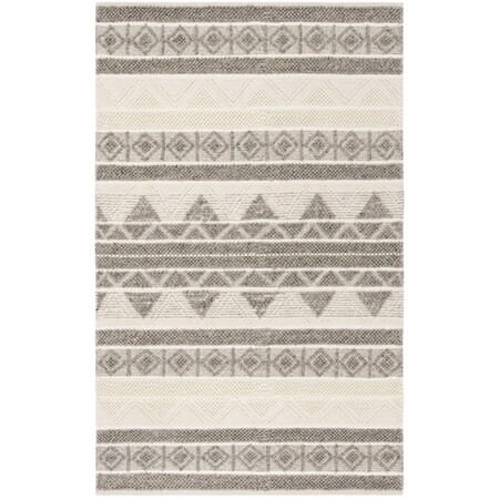 Safavieh 11 x 15 ft. Natura Global Rectangle Hand Loomed Rug Ivory & Grey NAT104A-1115